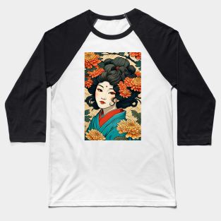 chrysanthemum geisha Baseball T-Shirt